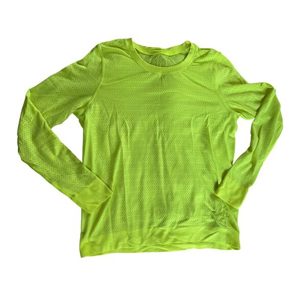 Lululemon Breeze By Long Sleeve *Squad Neon Yellow Size 12 (XL) - Picture 2 of 7